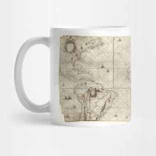 Map of the Atlantic coasts, 1660 (C029/1143) Mug